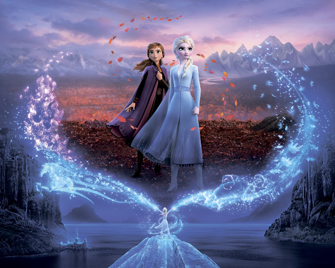 Download wallpaper 1280x1024 frozen 2, royal sisters, movie, poster ...