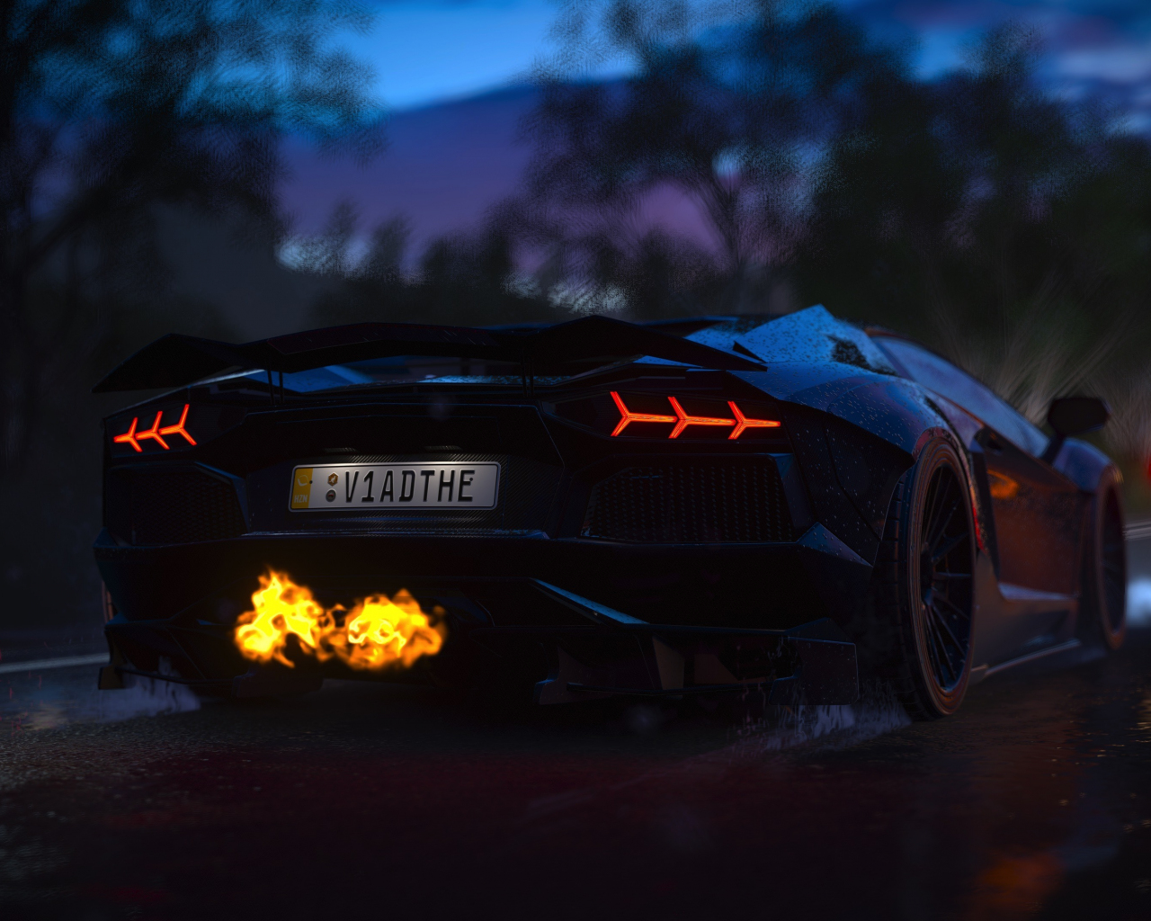 Download Wallpaper 1280x1024 Forza Horizon 3 Lamborghini Aventador Sports Car Video Game 