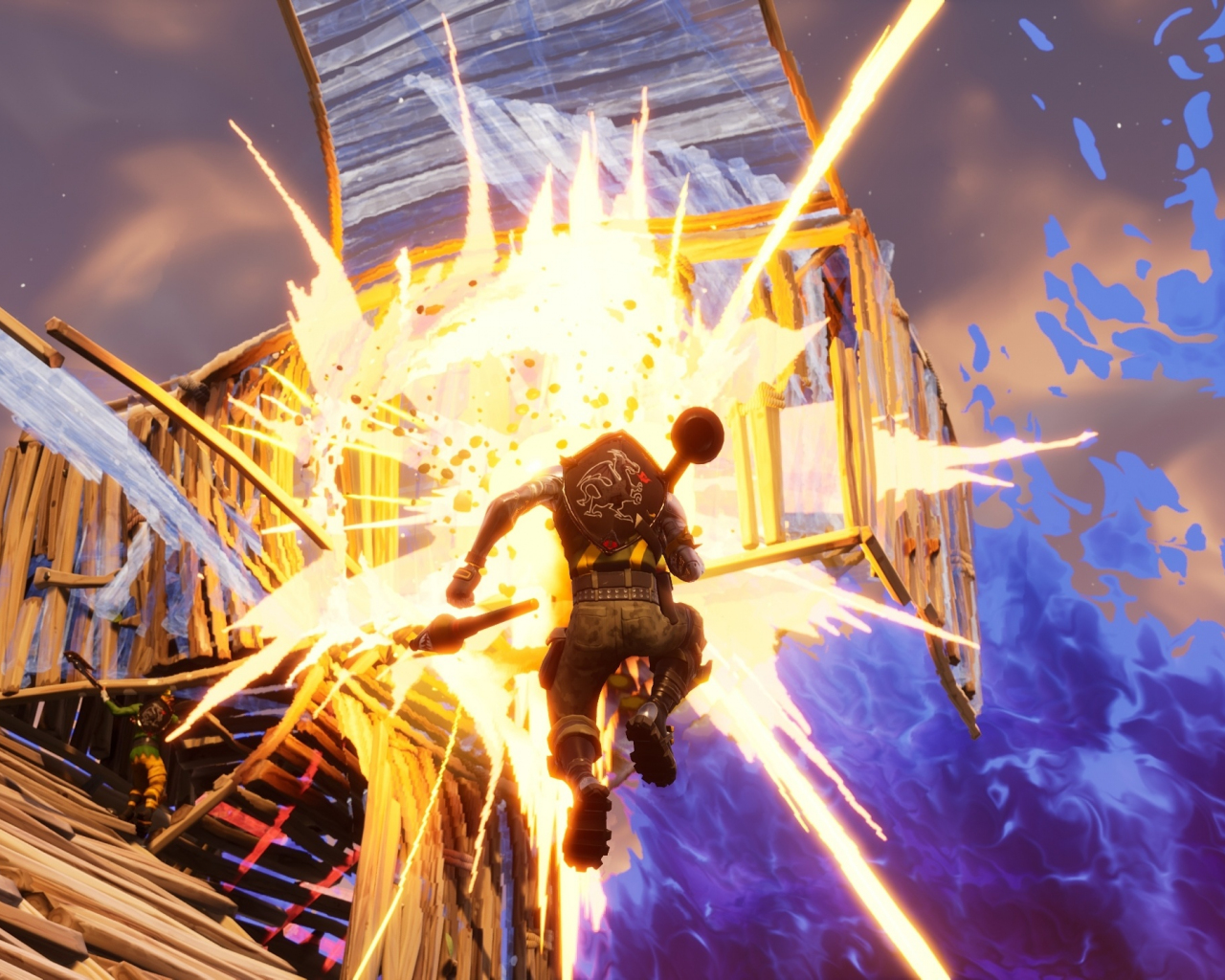 Download Wallpaper 1280x1024 Fortnite Video Game Explosion Standard 5 4 Fullscreen Wallpaper