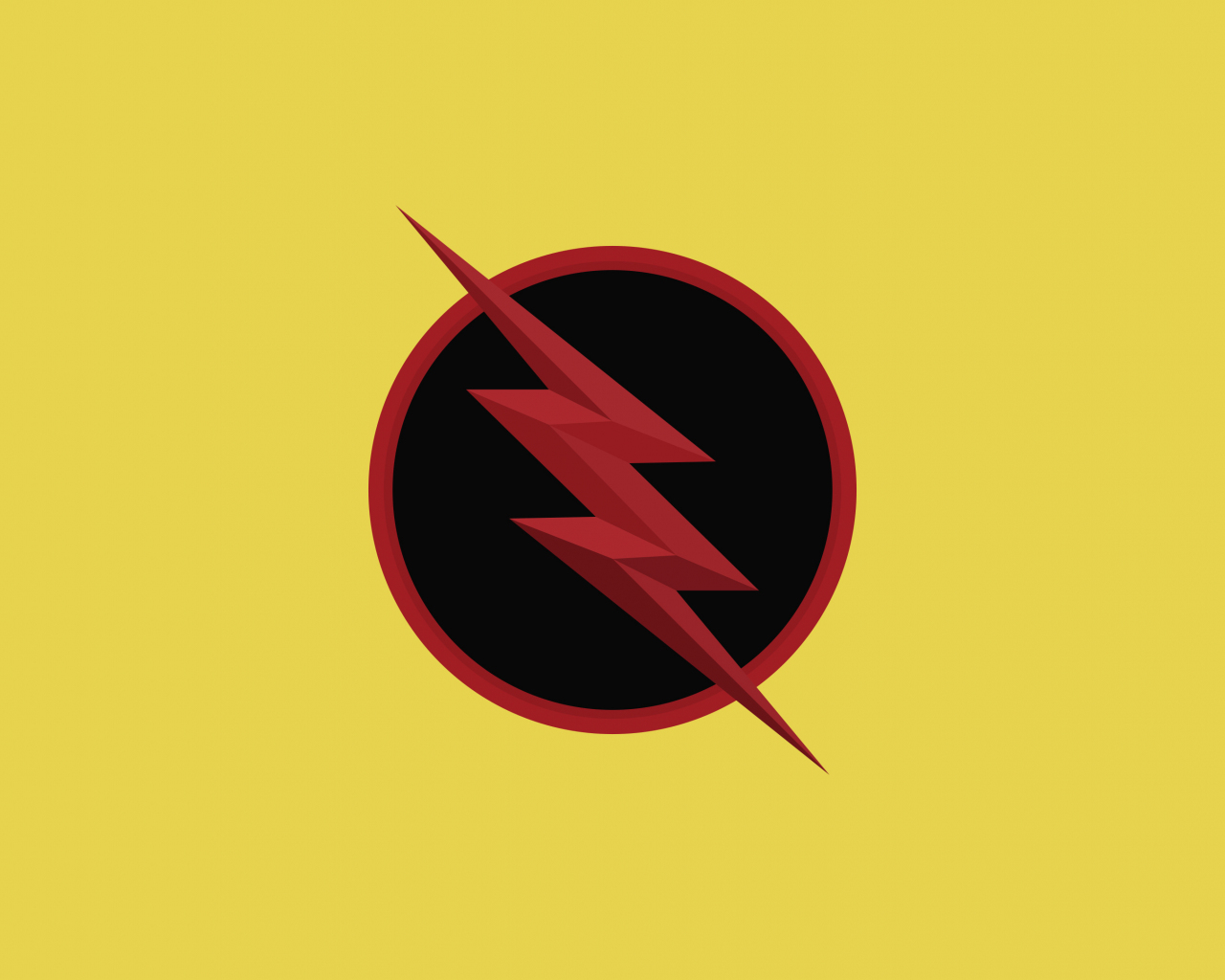 Reverse flash, logo, dc comics, minimal, 1280x1024 wallpaper