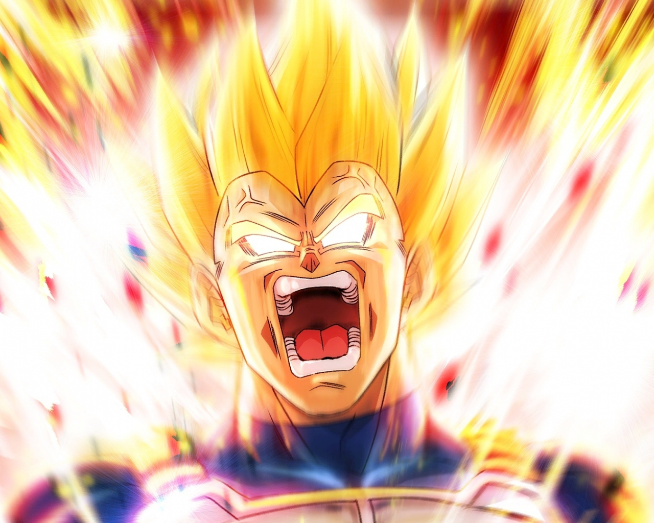 Dragon Ball Z, angry Vegeta, anime, 1280x1024 wallpaper