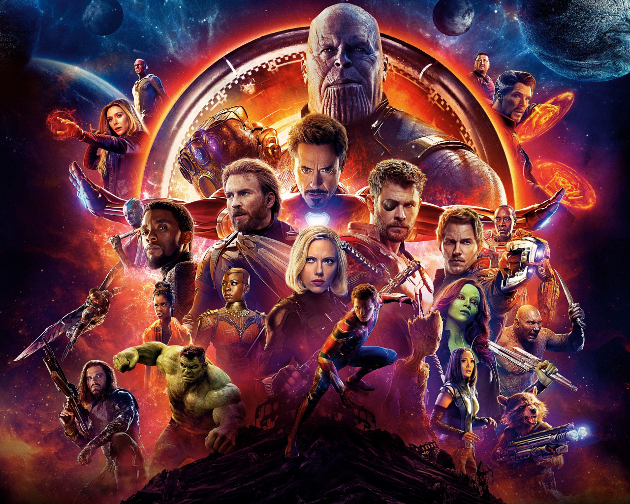 Download wallpaper 1280x1024 avengers: infinity war, movie poster, 2018 ...