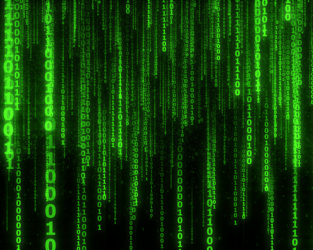Matrix code, numbers, green, 1280x1024 wallpaper