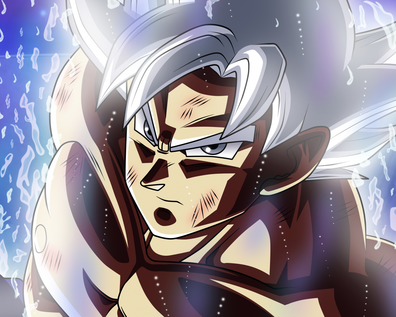 Download wallpaper 1280x1024 goku, ready for punch, anime, standard 5:4 ...