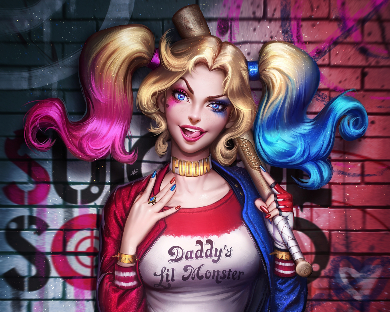 Download wallpaper 1280x1024 harley quinn, beautiful villain, dc ...