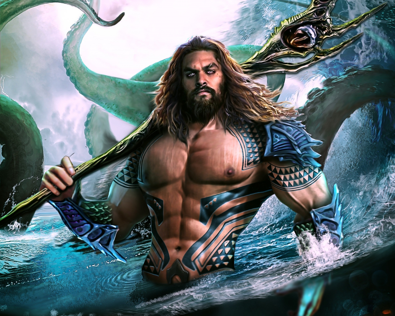 Aquaman, artwork, king of Atlantic, 1280x1024 wallpaper