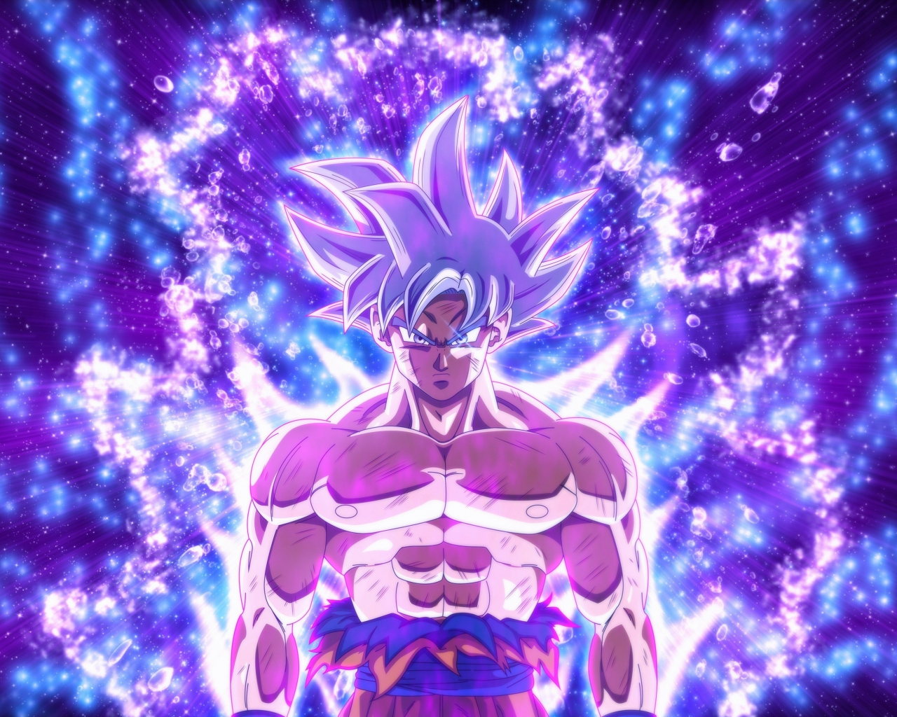 Download Ultra Instinct, Goku, Dragon Ball, Blue Power 1280x1024 ...