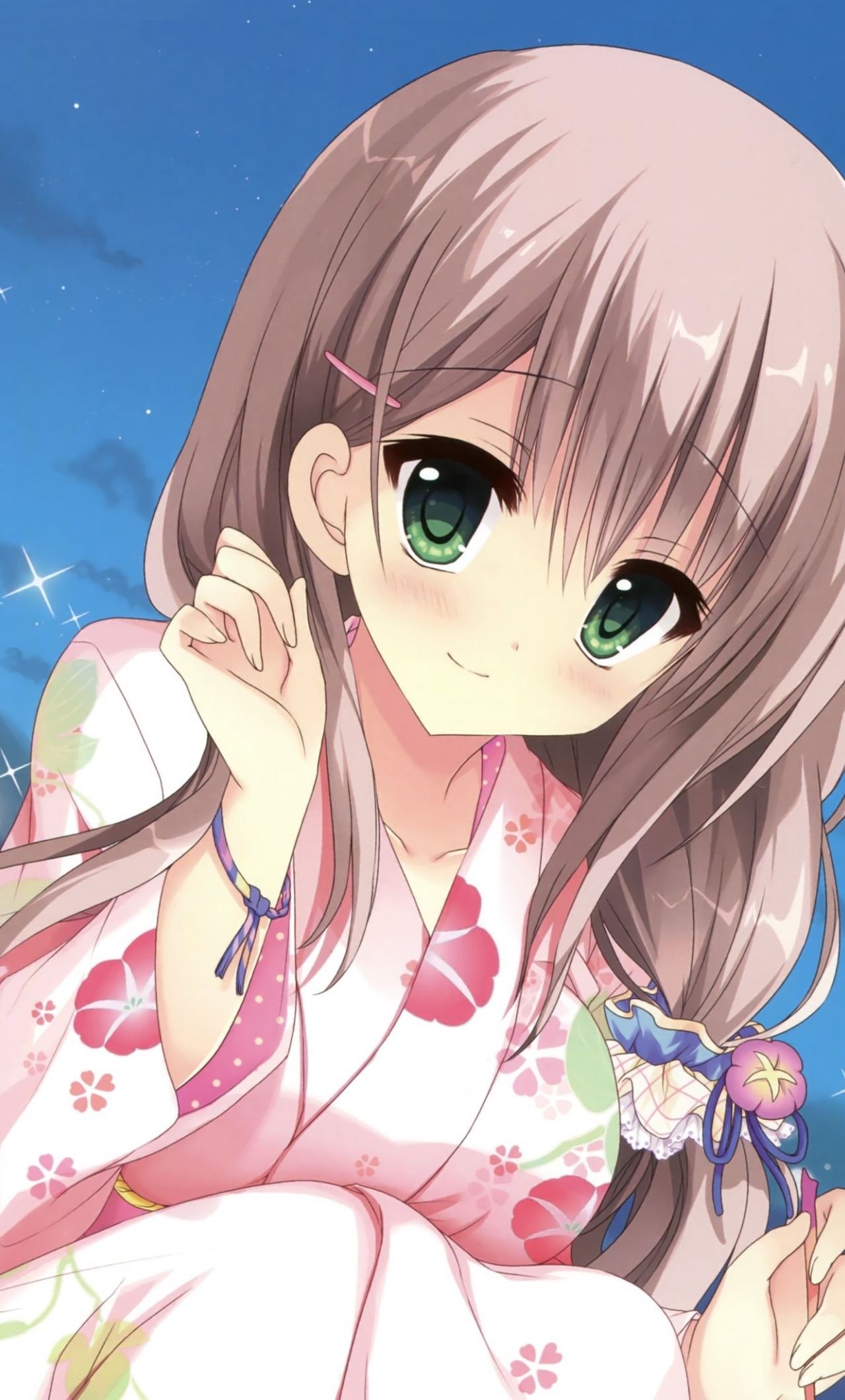 Download Wallpaper 1280x2120 Cute Anime Girl Outdoor Green Eyes Iphone 6 Plus 1280x2120 Hd 