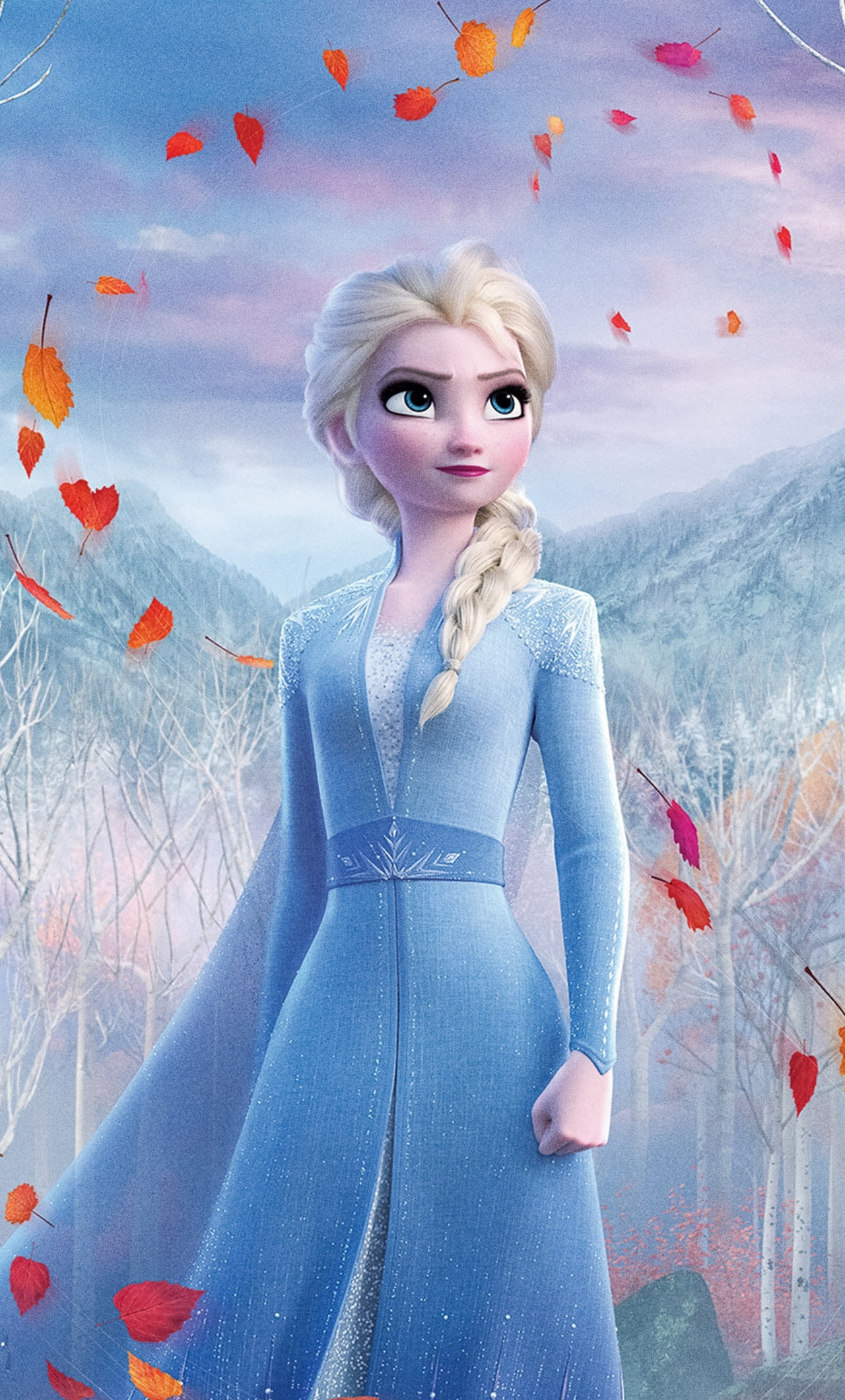 Snow Queen Elsa, frozen 2, movie, 2019, 1280x2120 wallpaper