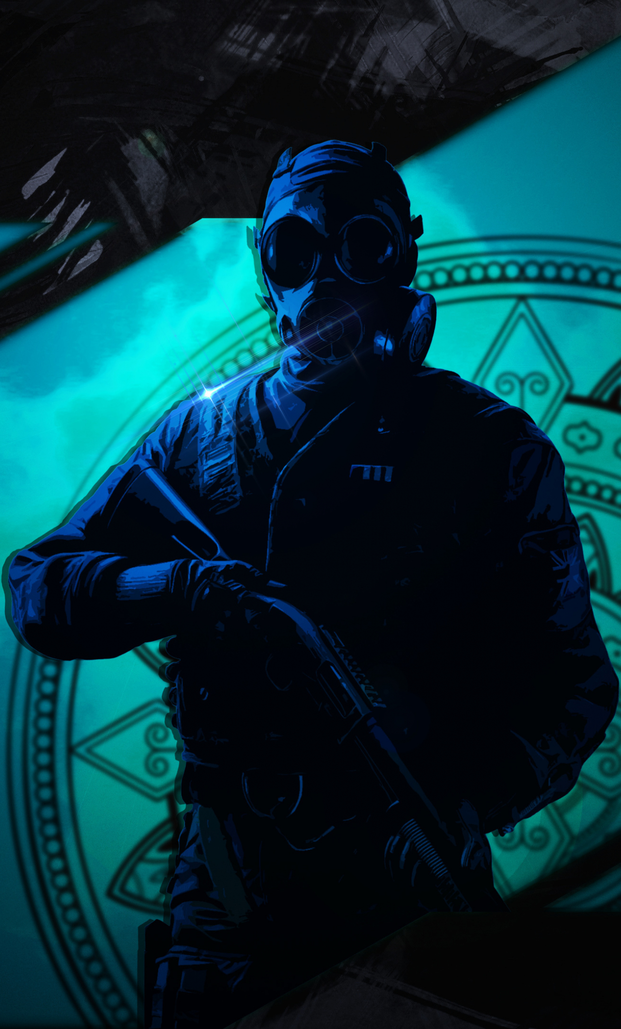 Download 1280x21 Wallpaper Thatcher Tom Clancy S Rainbow Six Siege Game Silhouette Iphone 6 Plus 1280x21 Hd Image Background