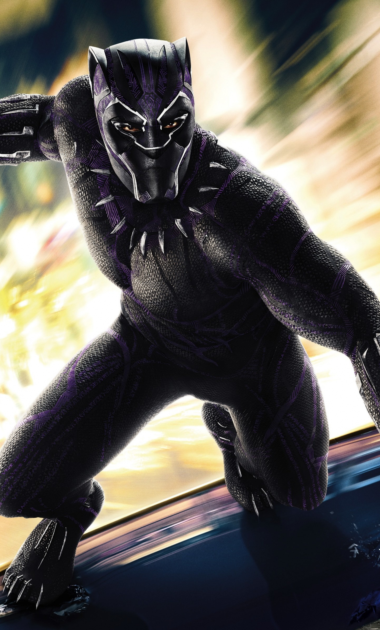 Download 1280x2120 Wallpaper Black Panther 2018 Movie Superhero