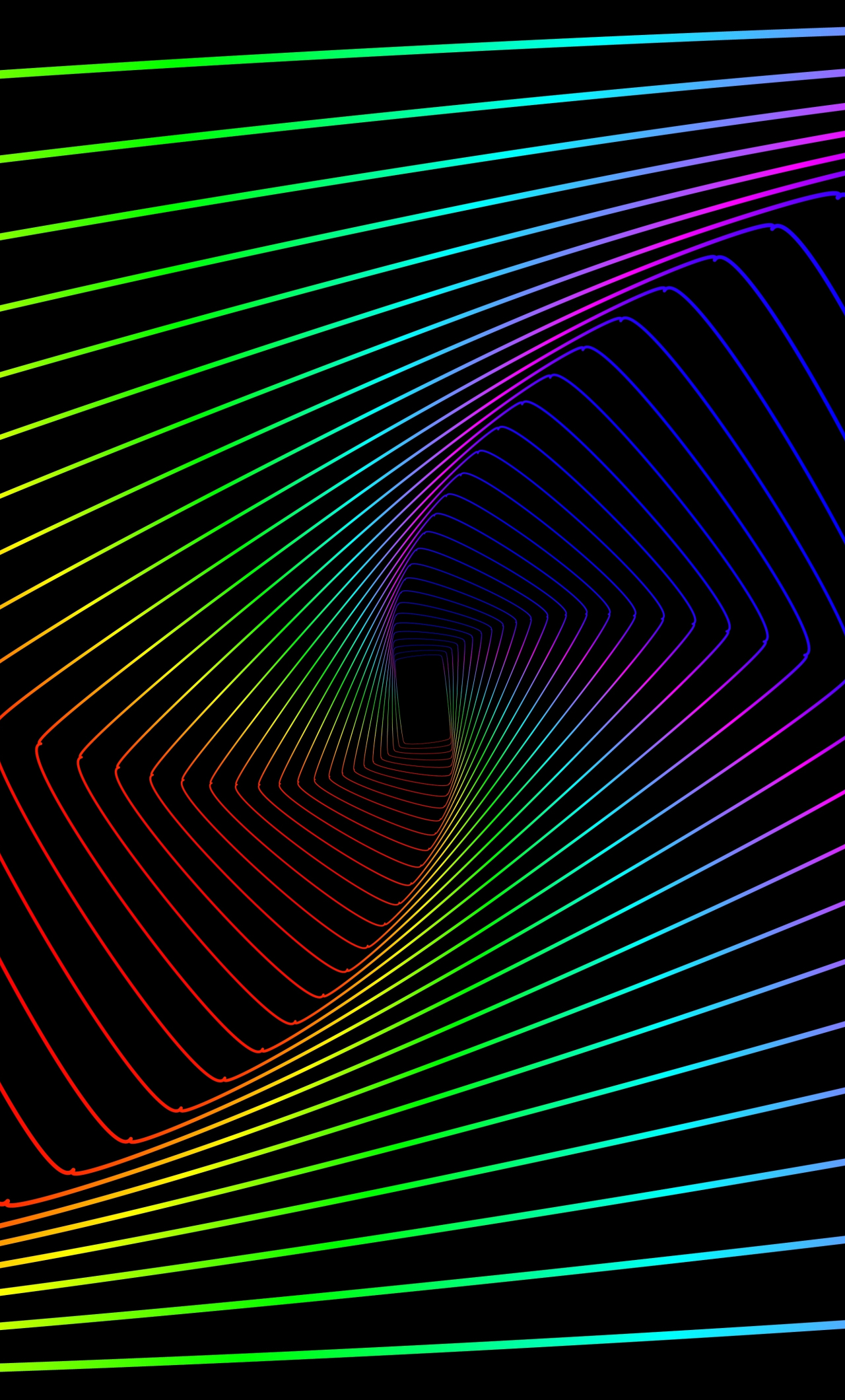 Colorful lines, swirl, abstract, minimal, 1280x2120 wallpaper