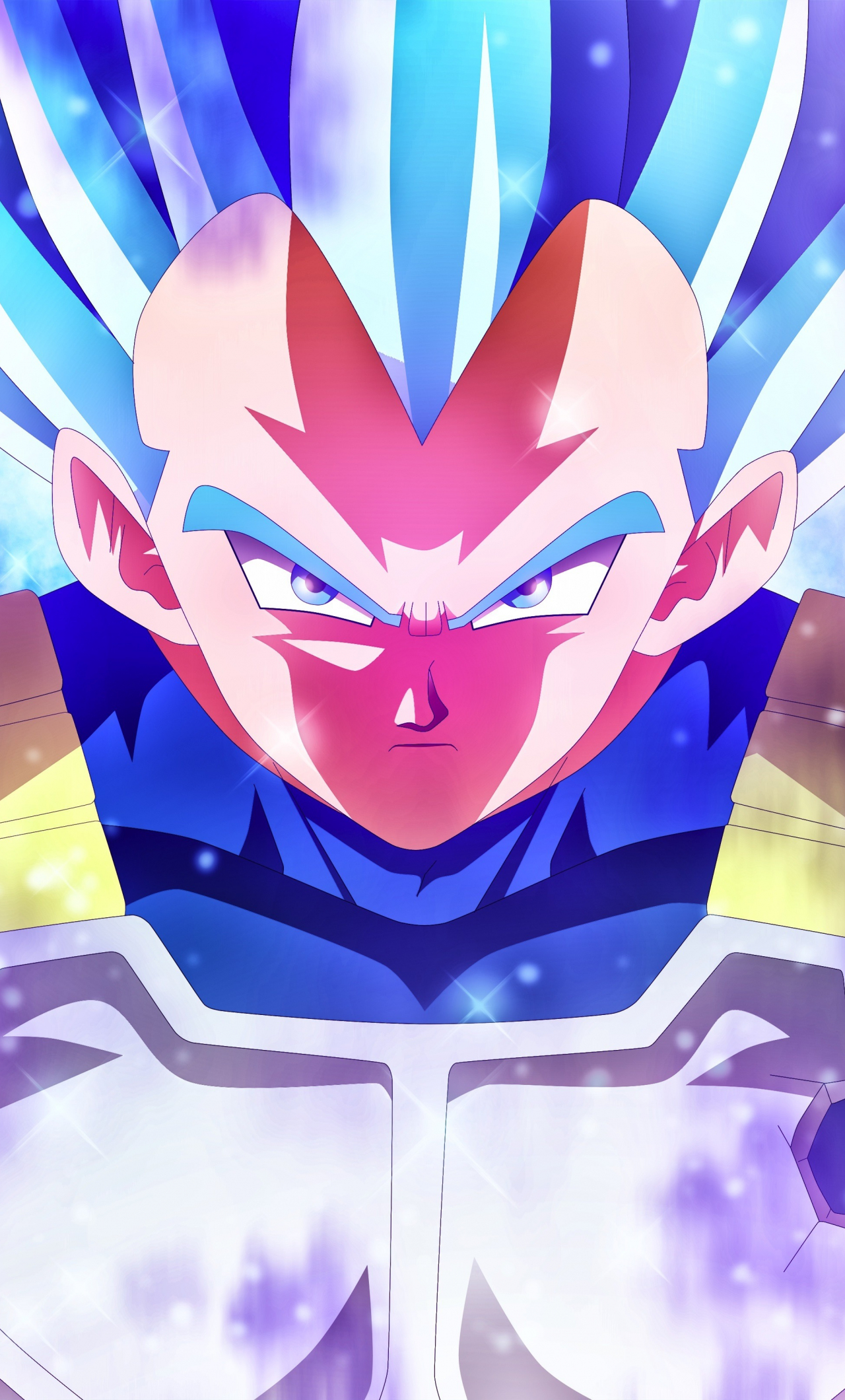 Download 1280x2120 Wallpaper Super Saiyan Blue Vegeta Dragon