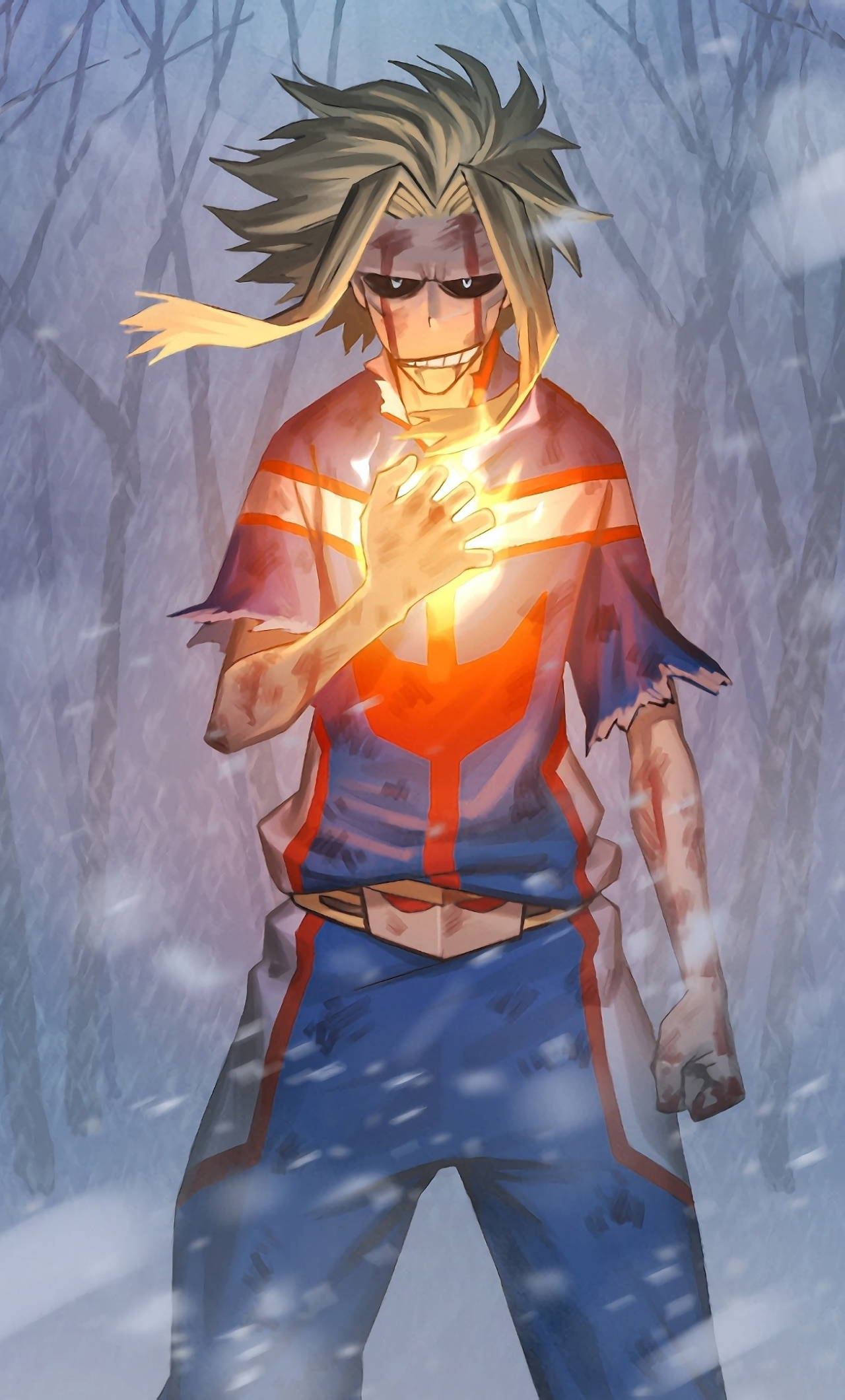 Download 1280x2120 Wallpaper All Might Toshinori Yagi Boku No