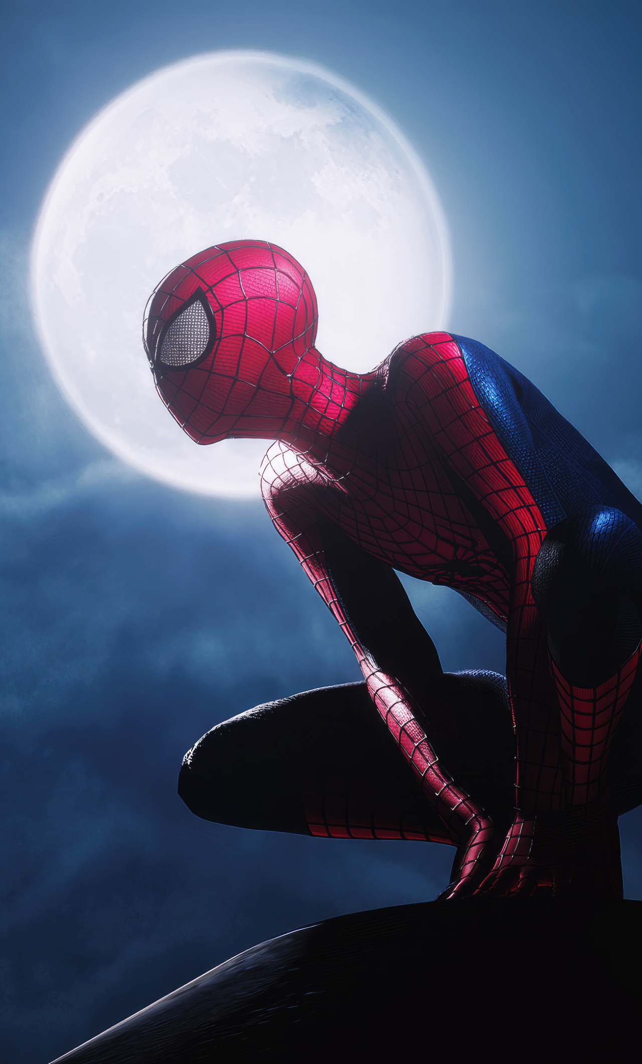 Marvel's spider-man: Remastered, moon shot, 1280x2120 wallpaper