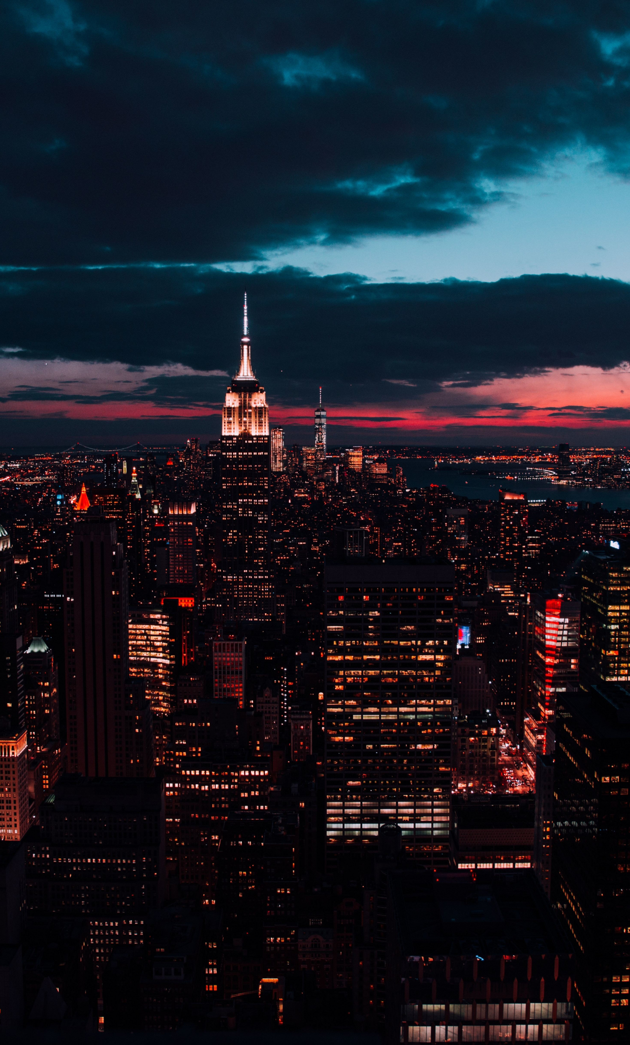 Download 1280x2120 wallpaper new york, buildings, night, cityscape ...