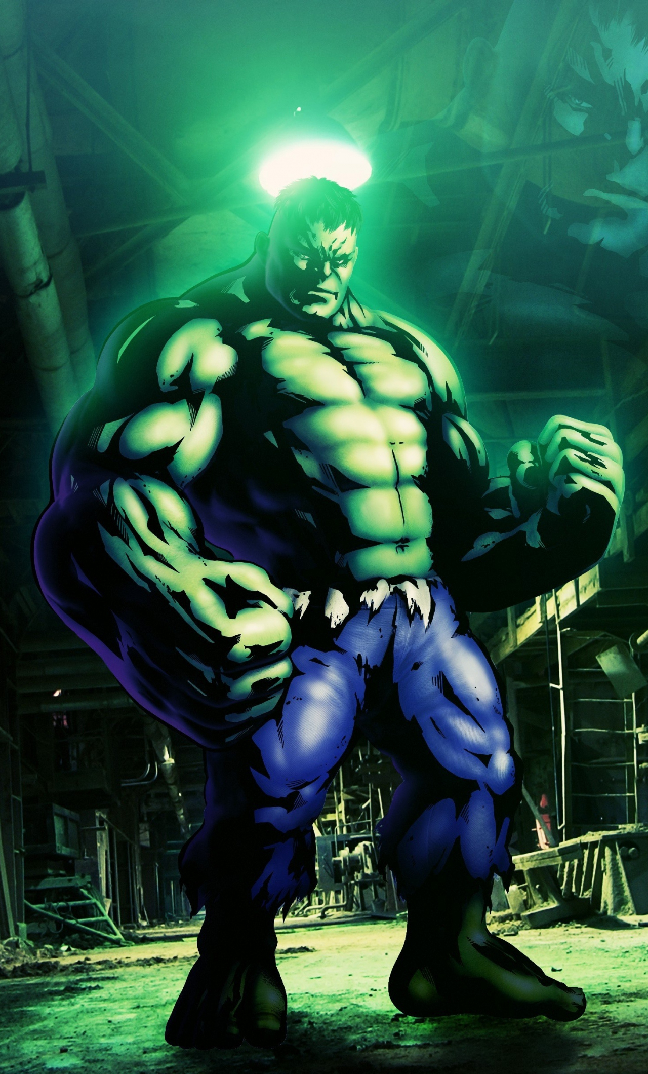 Download wallpaper 1280x2120 hulk, a muscle factory, artwork, iphone 6  plus, 1280x2120 hd background, 14872
