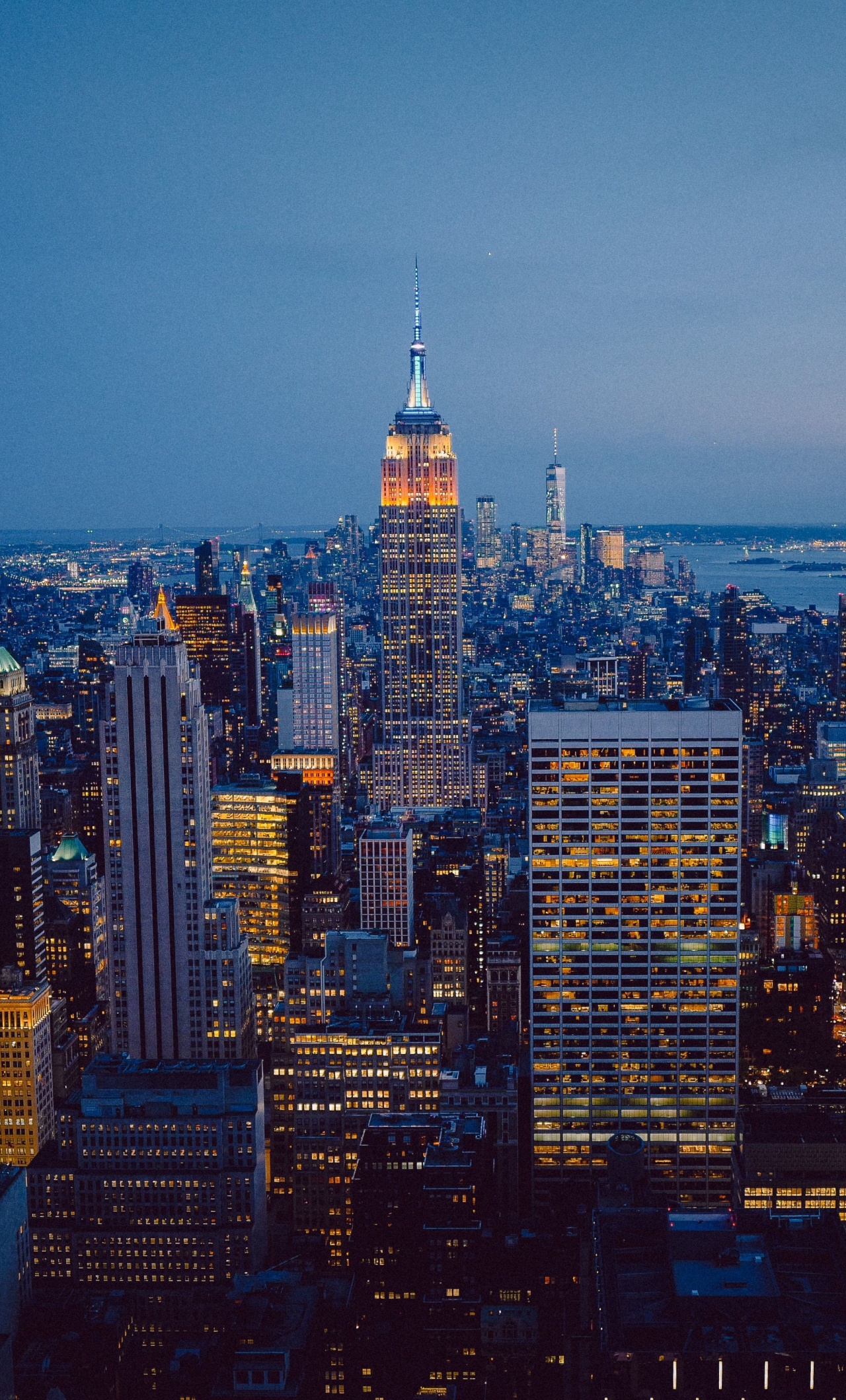 Download 1280x2120 wallpaper city, new york, evening, cityscape ...