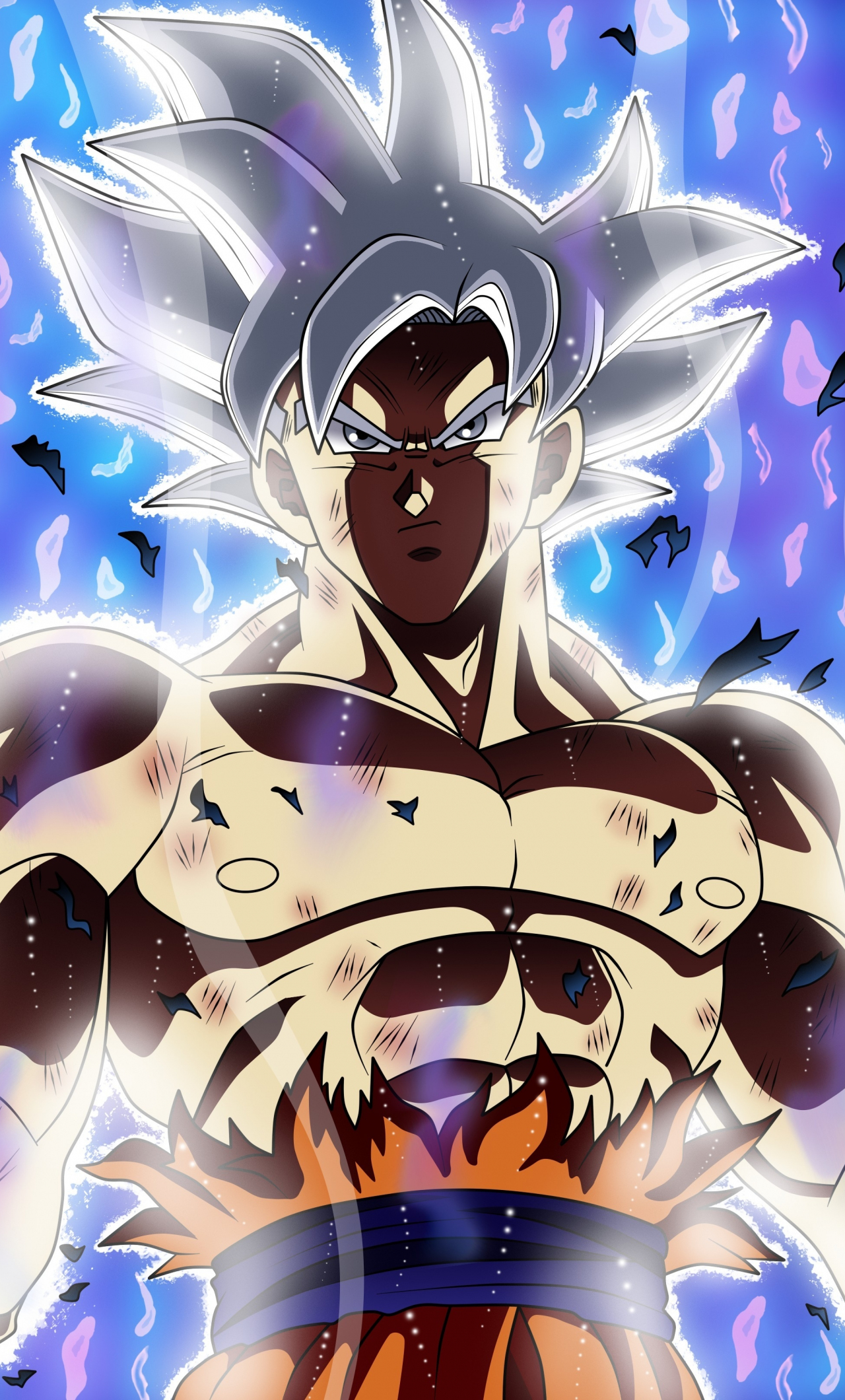 Download wallpaper 1280x2120 son goku, anime boy, powerfull, iphone 6 plus,  1280x2120 hd background, 4316