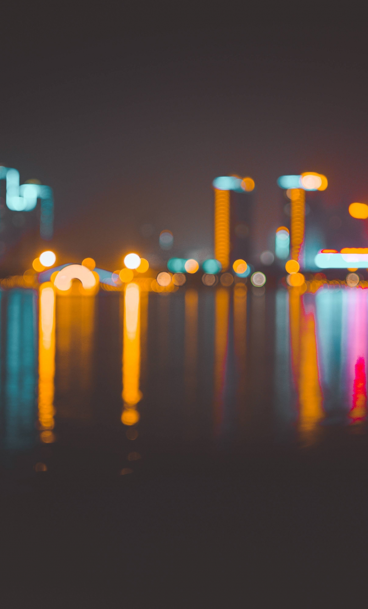 Download wallpaper 1280x2120 city, lights, blur, reflections, iphone 6  plus, 1280x2120 hd background, 7839