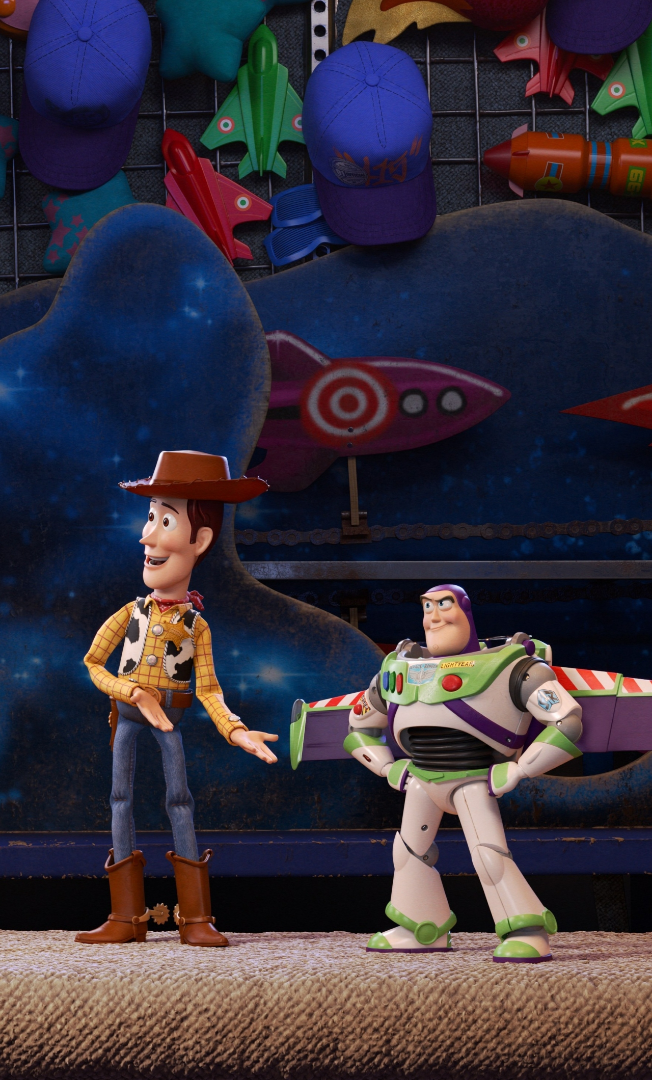 Download Wallpaper 1280x2120 Toy Story 4 Woody Buzz Lightyear