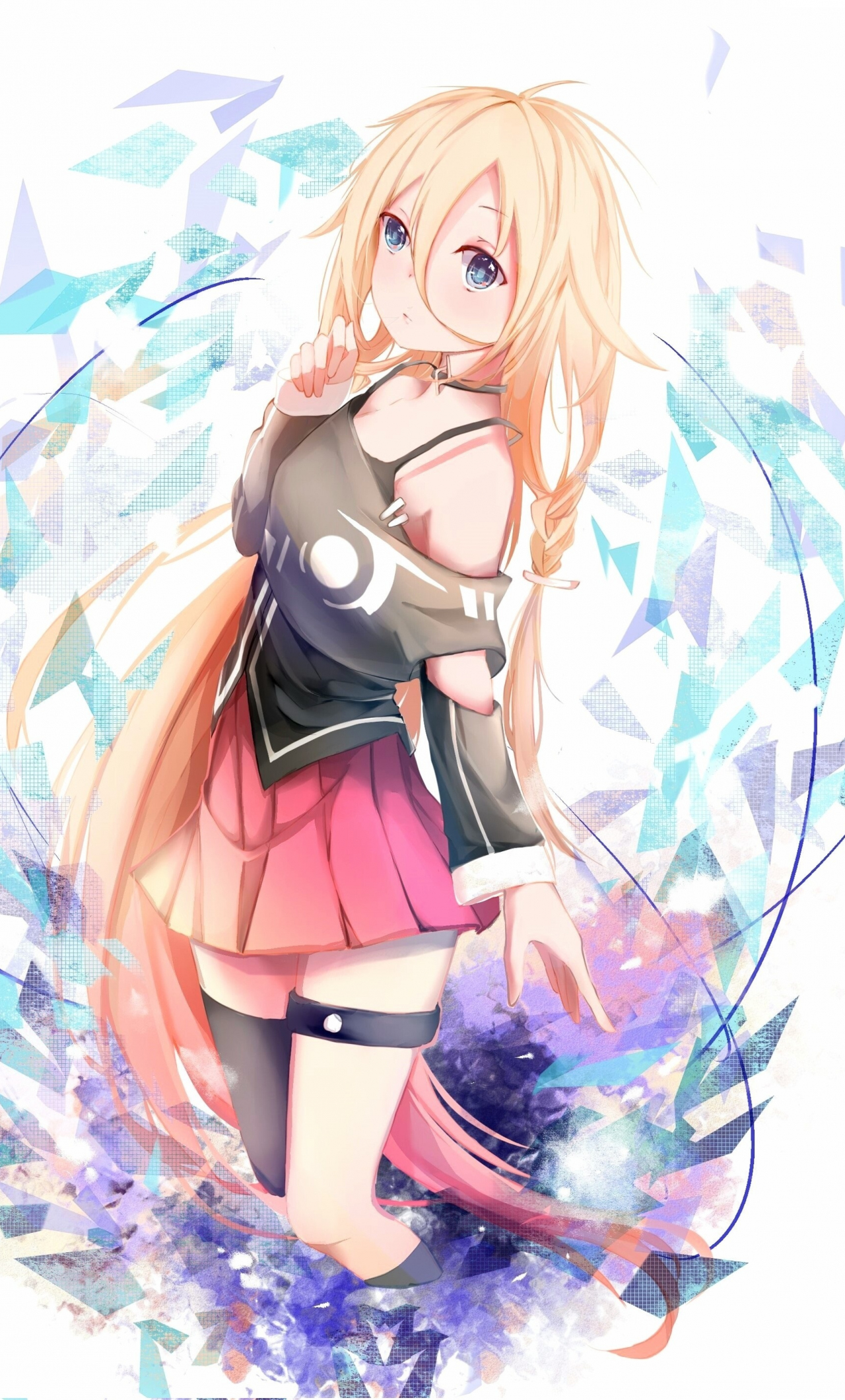 Download 1280x21 Wallpaper Blonde Ia Long Hair Anime Girl Vocaloid Iphone 6 Plus 1280x21 Hd Image Background 4087