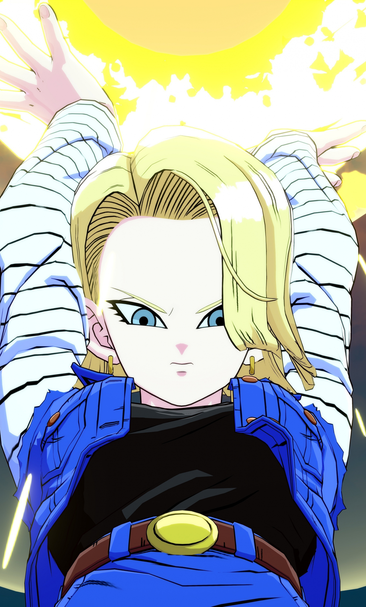 Download wallpaper 1280x2120 android 18, dragon ball fighterz, anime girl,  iphone 6 plus, 1280x2120 hd background, 4697