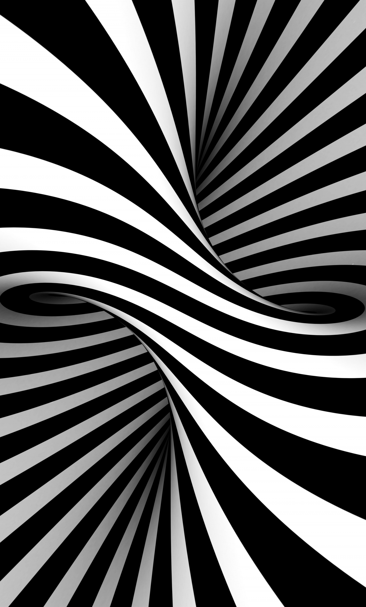 Download wallpaper 1280x2120 bw, black-white, stripes, optical illusion ...