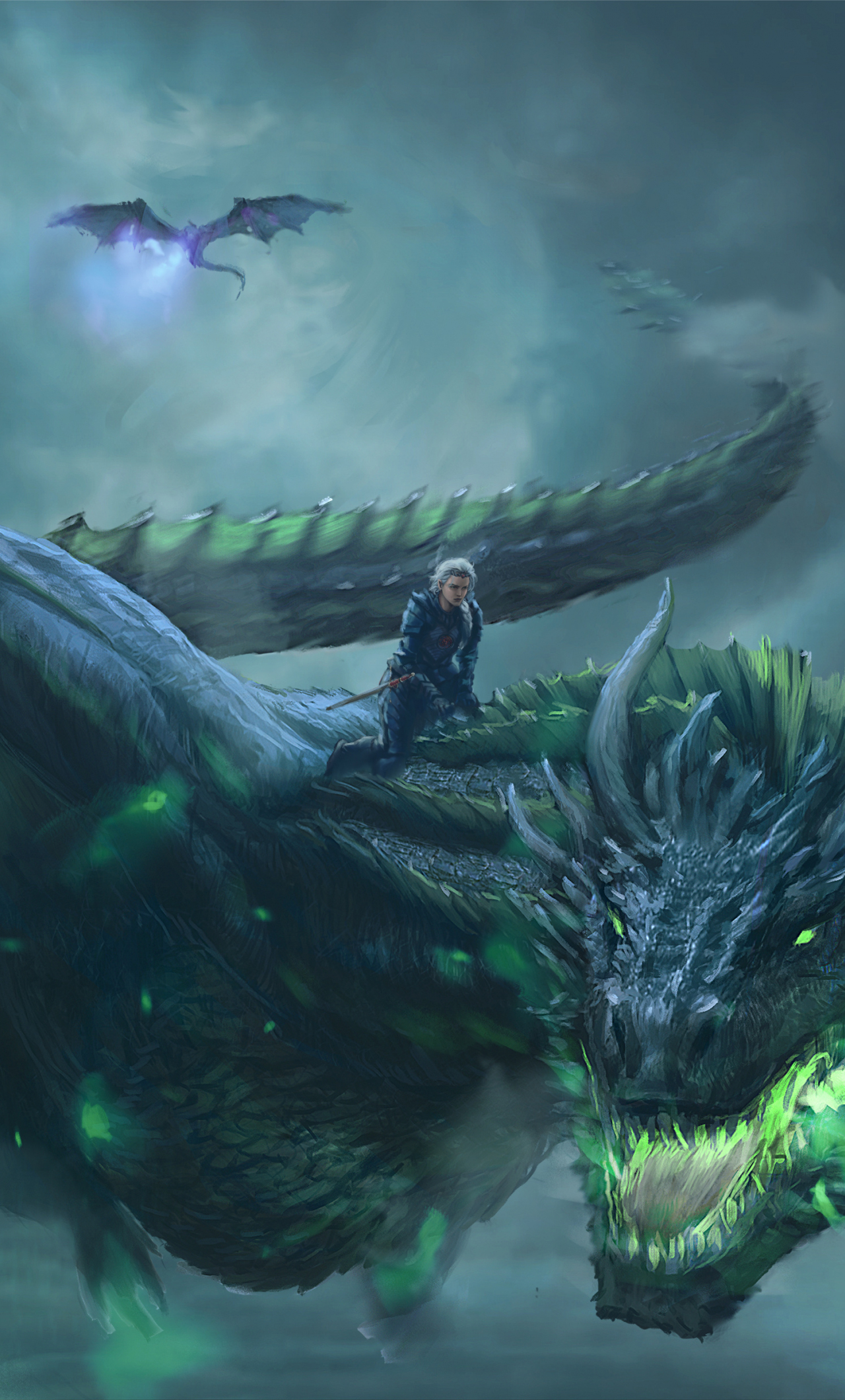 Download 1280x2120 Wallpaper Daenerys Targaryen Dragon Ride Game
