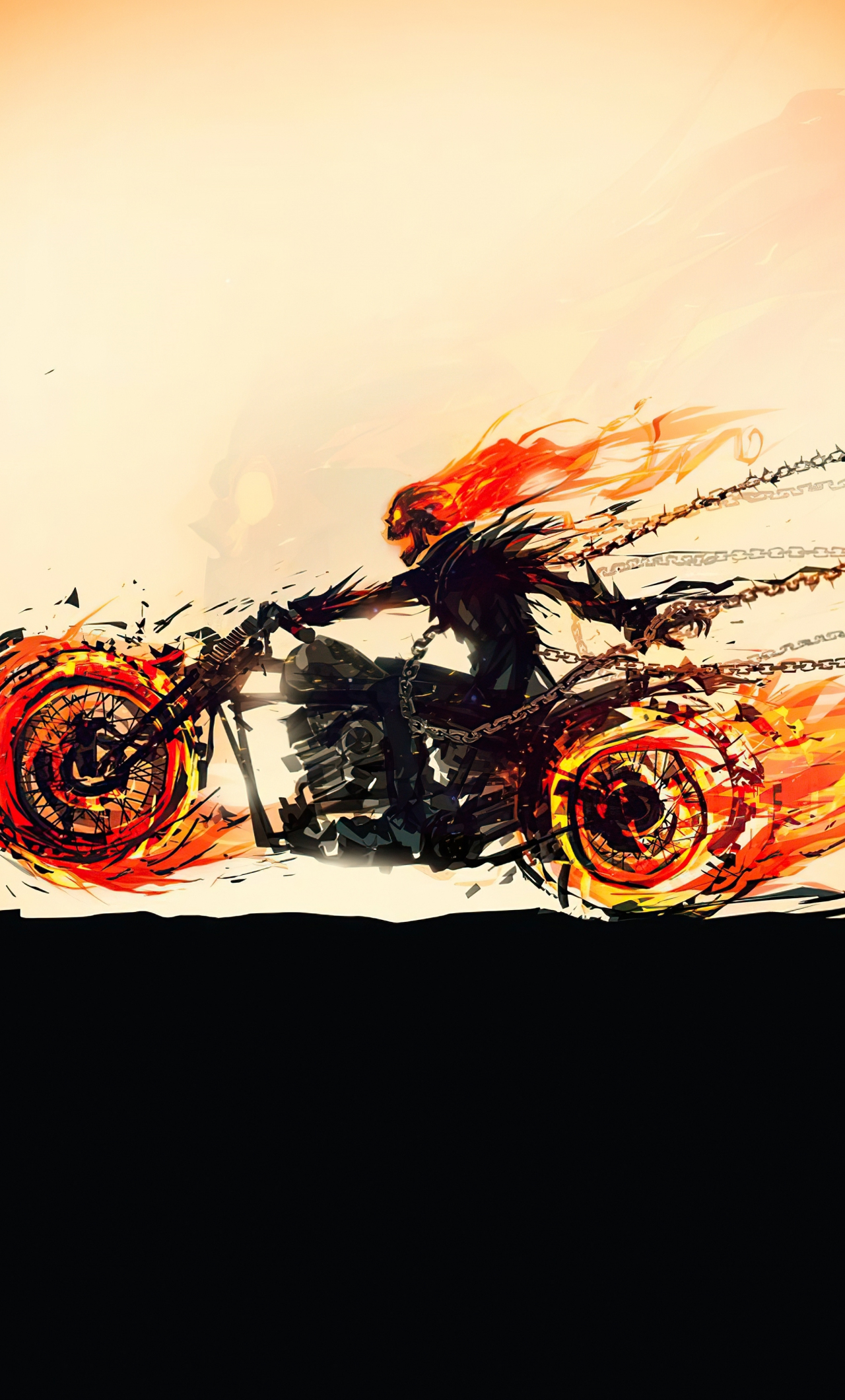 Download 1280x21 Wallpaper Marvel Artwork Superhero Ghost Rider Iphone 6 Plus 1280x21 Hd Image Background