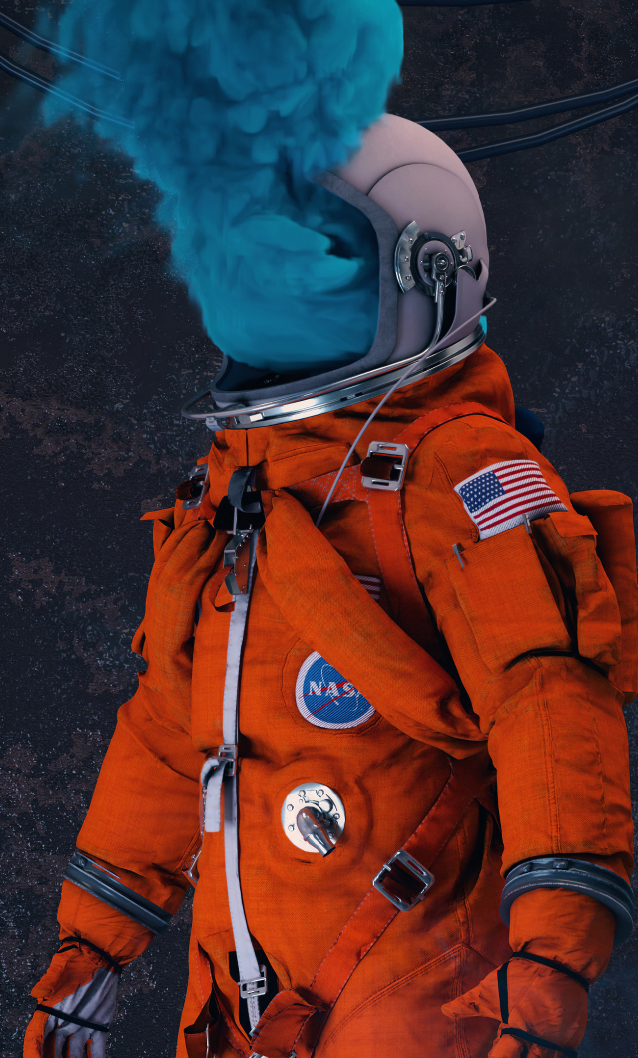 Download Astronaut Nasa Space Suit Surreal 1280x2120 Wallpaper