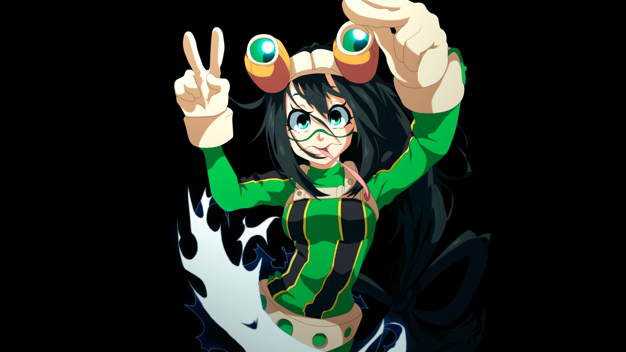 Download Wallpaper 1280x720 Tsuyu Asui Boku No Hero Academia Anime Girl Artwork Hd Hdv 1429