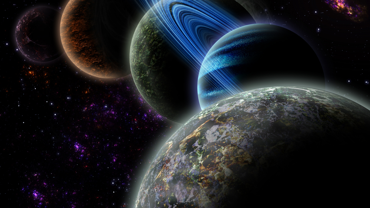 Download Wallpaper 1280x720 Planets, Space, Stars, Fantasy, Art, Hd 