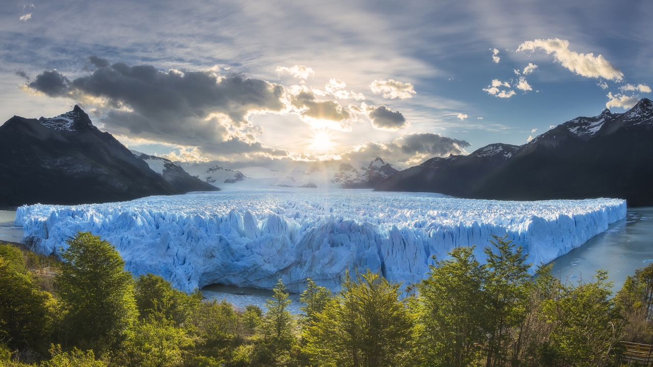 Iceberg, glacier lake, nature, 1280x720 wallpaper