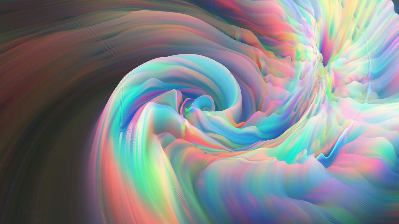 Glitch art, colorful swirl, abstraction, 1280x720 wallpaper