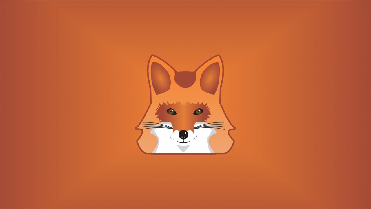 Download wallpaper 1280x720 orange fox, muzzle, digital art, minimal ...