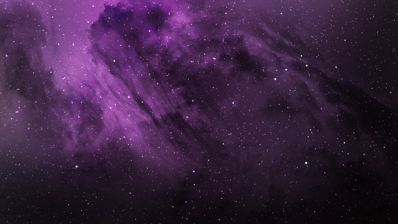 Download wallpaper 1280x720 purple clouds, cosmos, stars, space, hd, hdv,  720p widescreen wallpaper, 1280x720 hd background, 23217