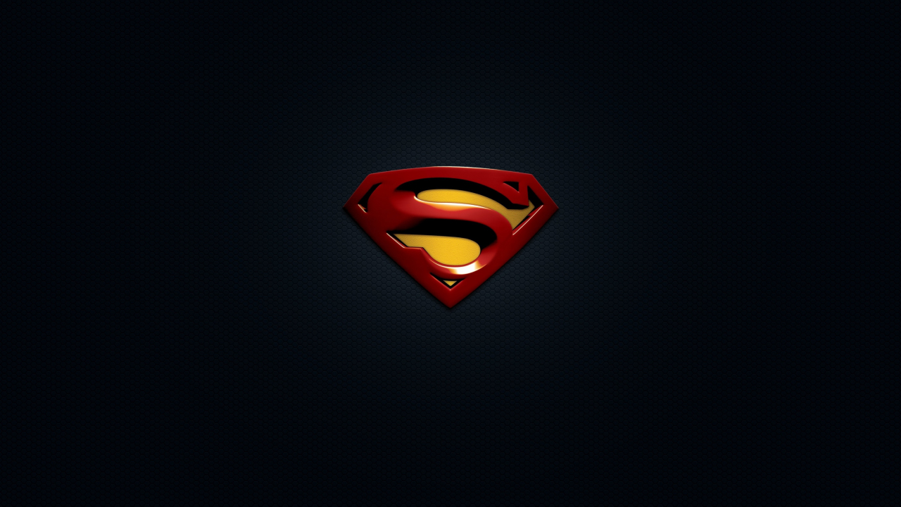 Download wallpaper 1280x720 superman, logo, minimal, hd, hdv, 720p  widescreen wallpaper, 1280x720 hd background, 4403
