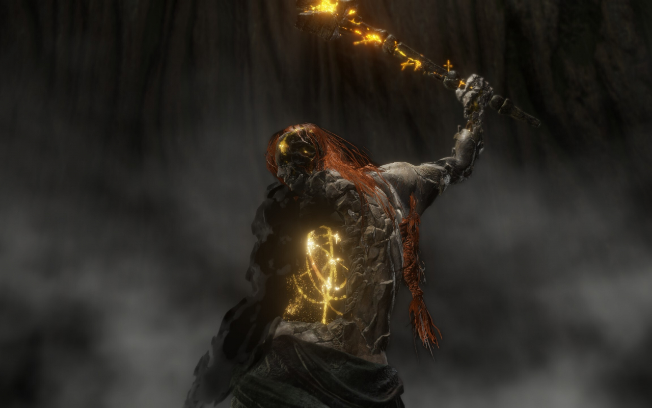 Warrior fire, Elden Ring, game, 1280x800 wallpaper