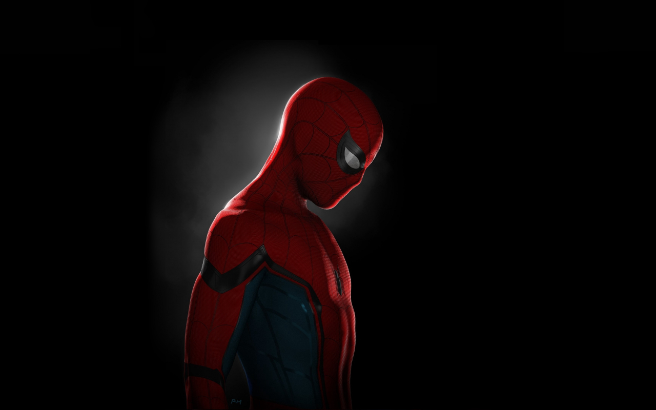 Download wallpaper 1280x800 spider-man, superhero, minimal, artwork ...