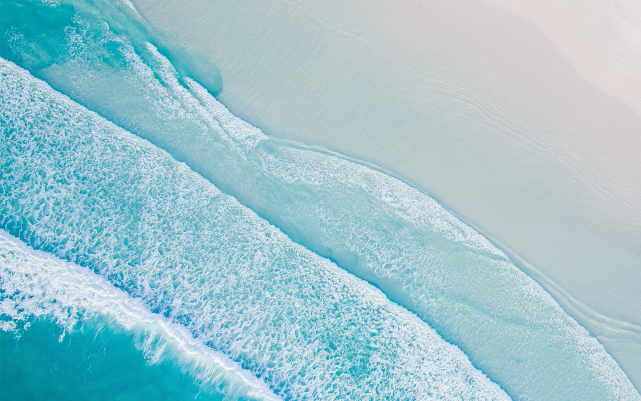 Beach, aerial view, soft, stock, 1280x800 wallpaper