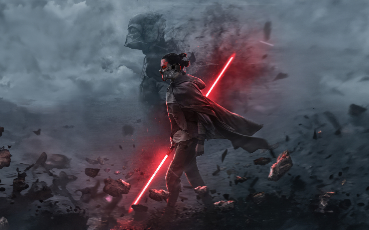 Download wallpaper 1280x800 rey of star wars, fan art, full hd, hdtv ...