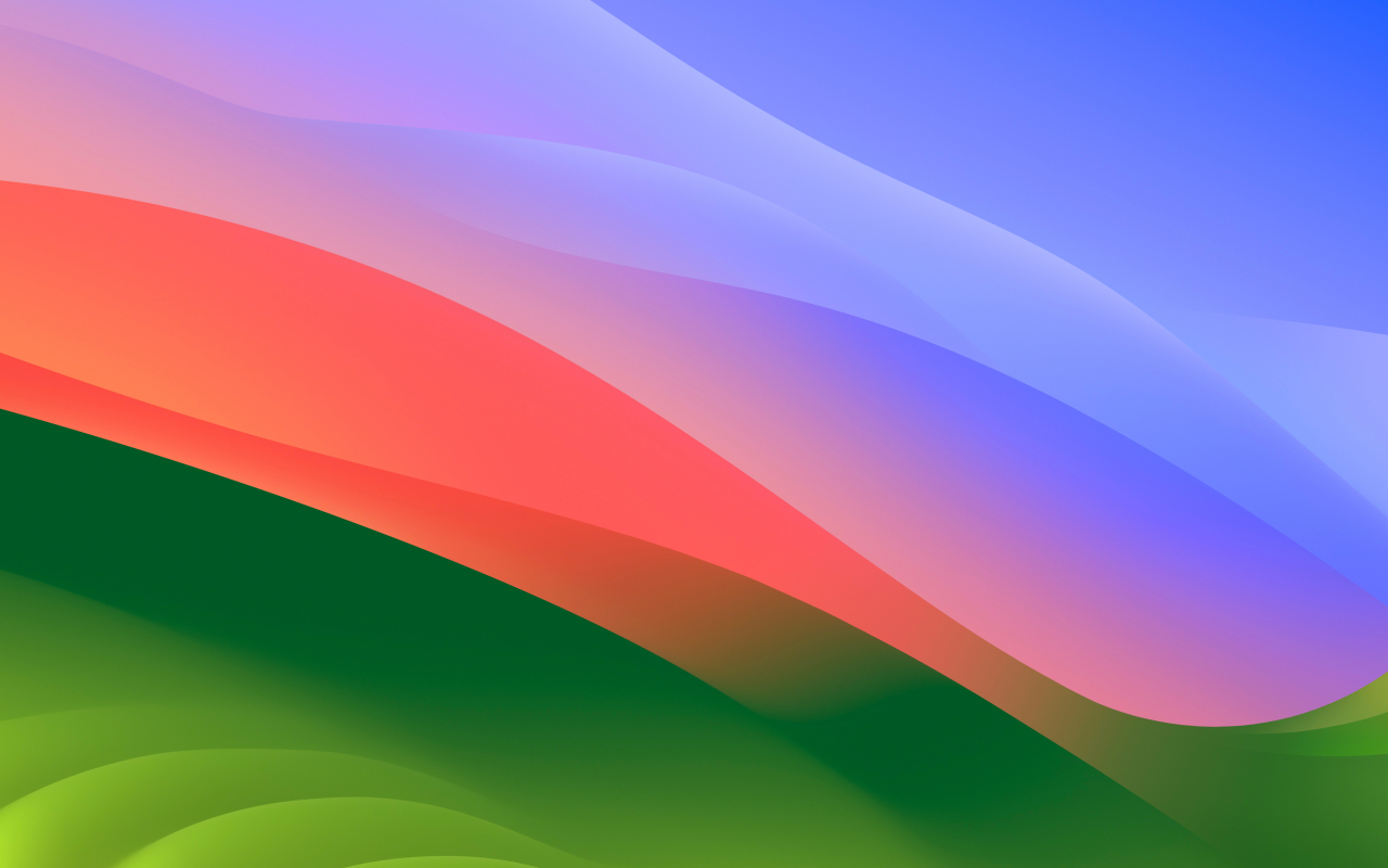 MacOS Sonoma, colorful waves, stock photo, 1280x800 wallpaper