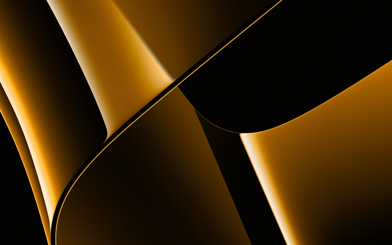 Golden surface, abstract, shapes, 1280x800 wallpaper