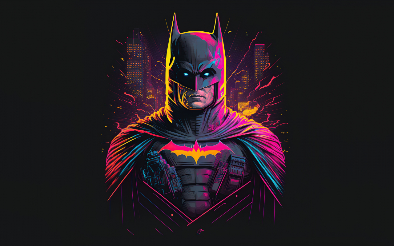Retrofied batman, superhero, 1280x800 wallpaper