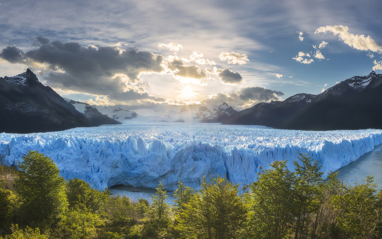 Iceberg, glacier lake, nature, 1280x800 wallpaper