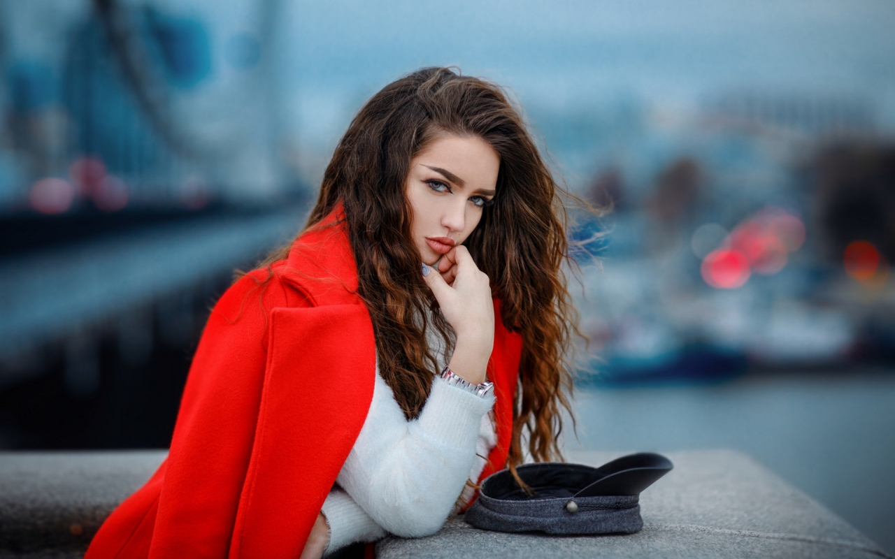 Download 1280x800 Wallpaper Attitude Woman Model Red Blazer