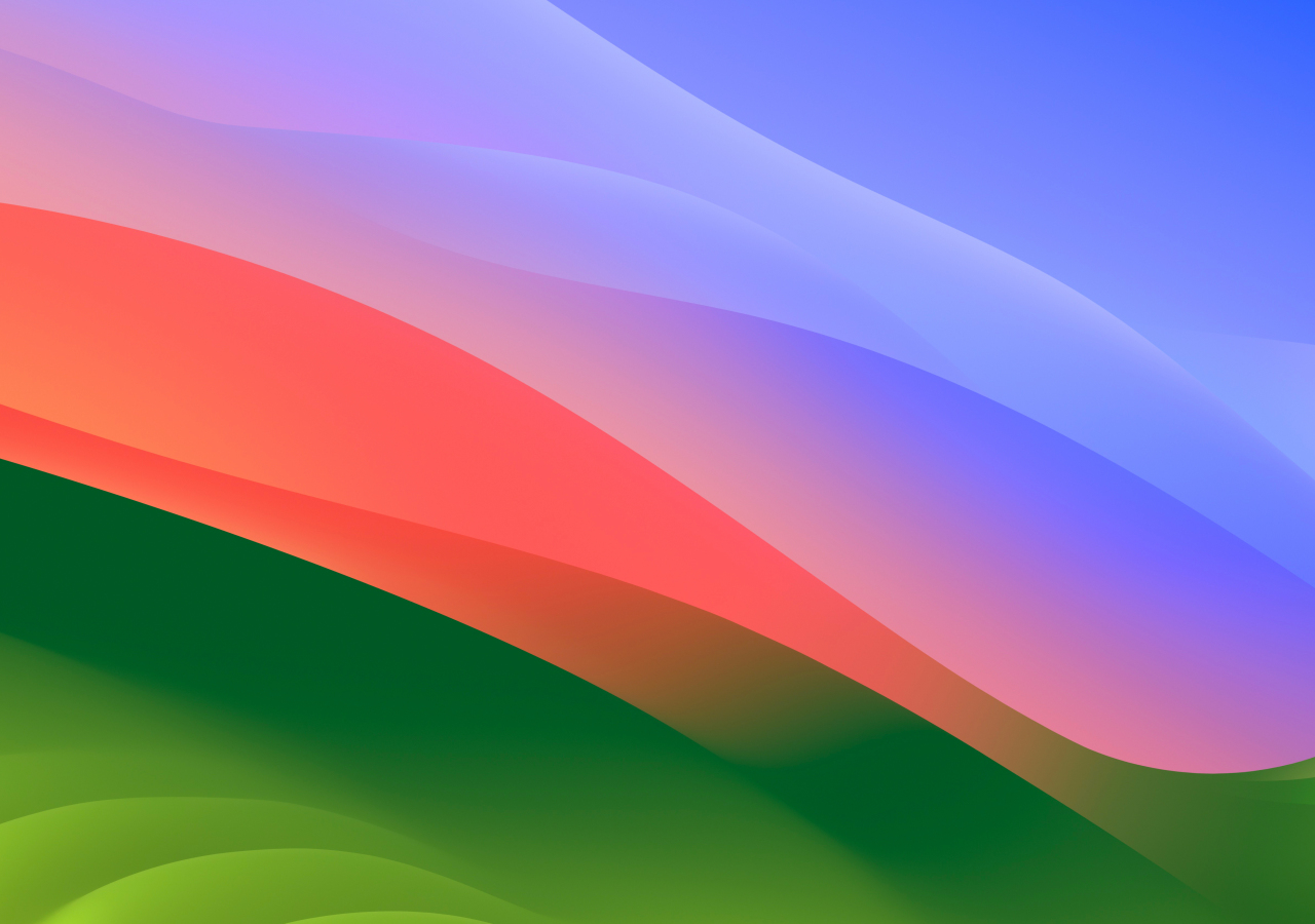 MacOS Sonoma, colorful waves, stock photo, 1280x900 wallpaper