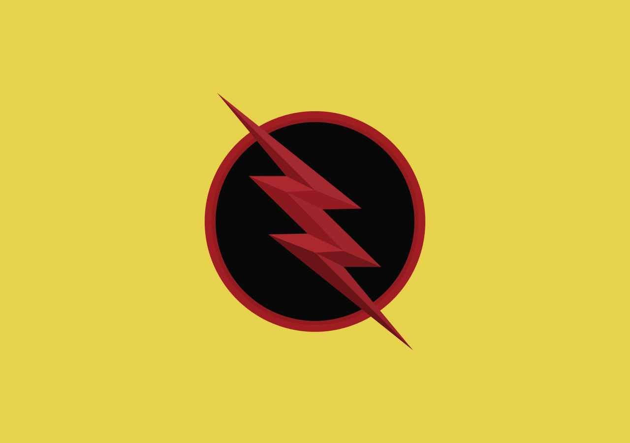 Reverse flash, logo, dc comics, minimal, 1280x900 wallpaper