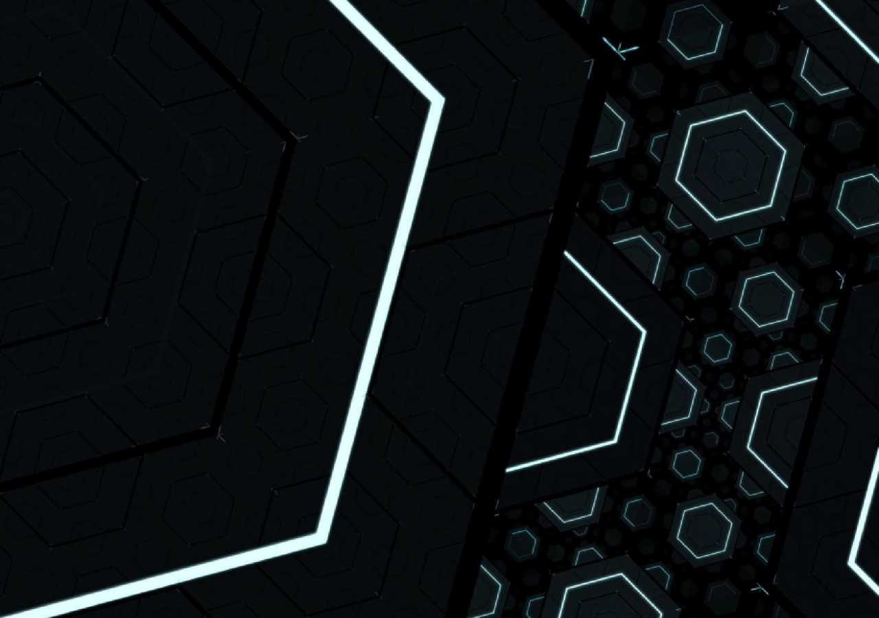 Fractal, black, hexagons, 1280x900 wallpaper